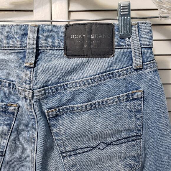 Lucky Brand Drew High Rise Mom Jeans Women's 00/24 Ankle Light Wash Blue Denim - Picture 6 of 14